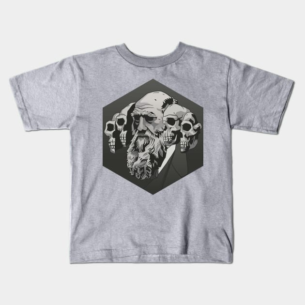 Darwin Kids T-Shirt by dv8sheepn